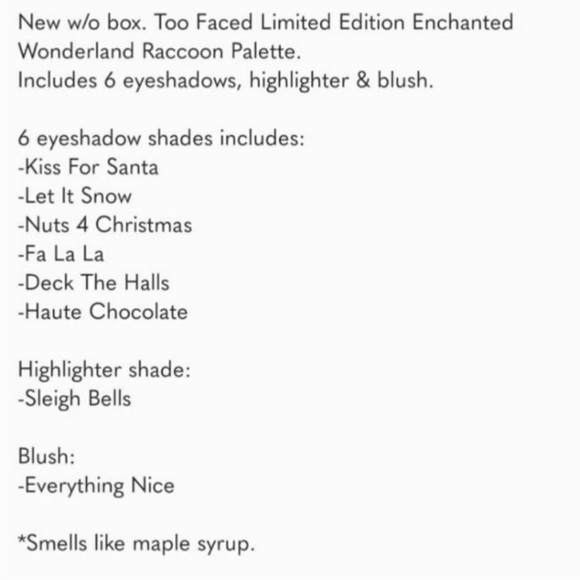 Too Faced Enchanted Wonderland RACCOON Palette NWT - Picture 4 of 10